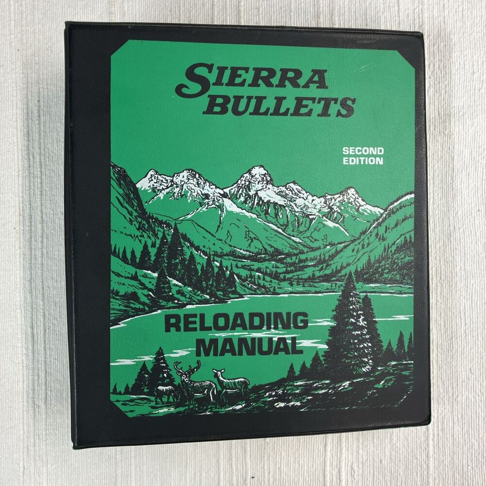 Sierra Bullets Reloading Manual 2nd Edition 3 Ring Binder Book 1978
